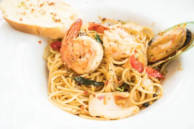 Spaghetti Aglio Olio with Shrimp