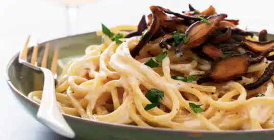 spaghetti jamur shiitake