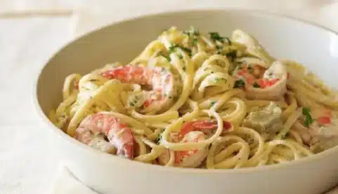 spaghetti keju susu udang bombay