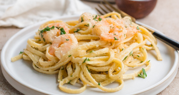 resep seafood alfredo pasta