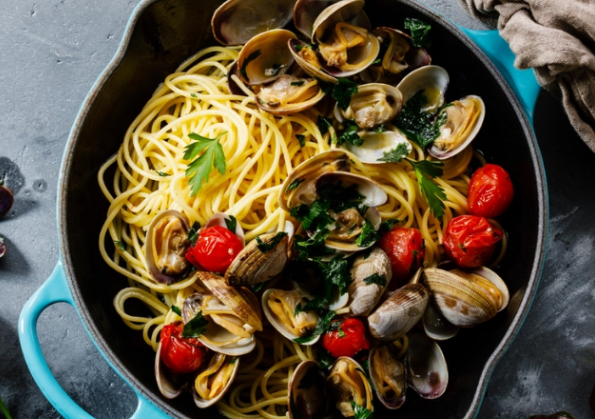 resep seafood pasta puttanesca