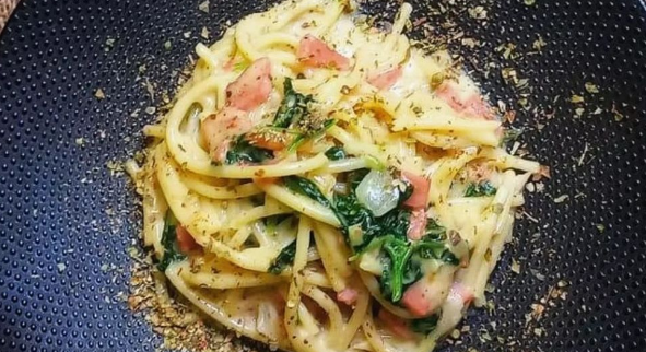 resep spageti kornet bayam