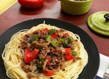 resep spageti lada hitam klasik