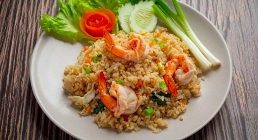 nasi goreng dengan udang