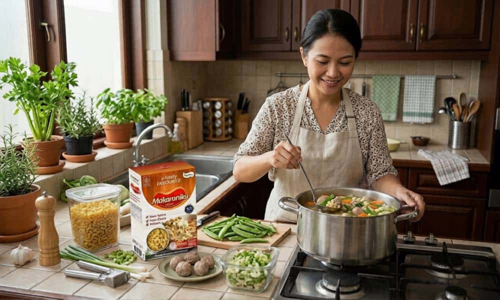 Sup Bakso Makaroni Kapri Resep Mudah Kamu Buat di Rumah